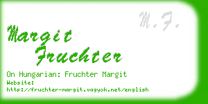 margit fruchter business card
